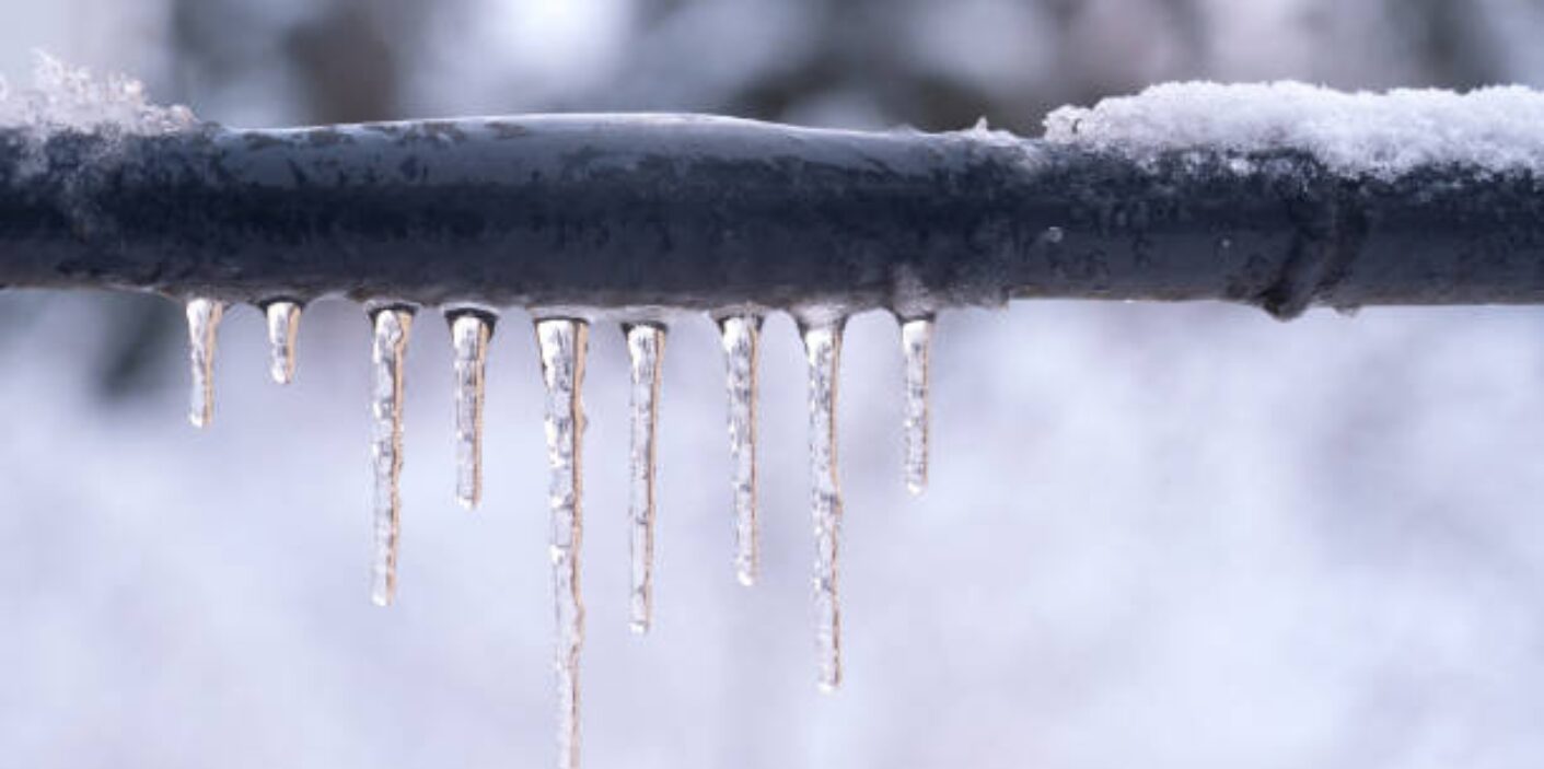 Frozen pipe with icicles - Prevent Plumbing Disasters