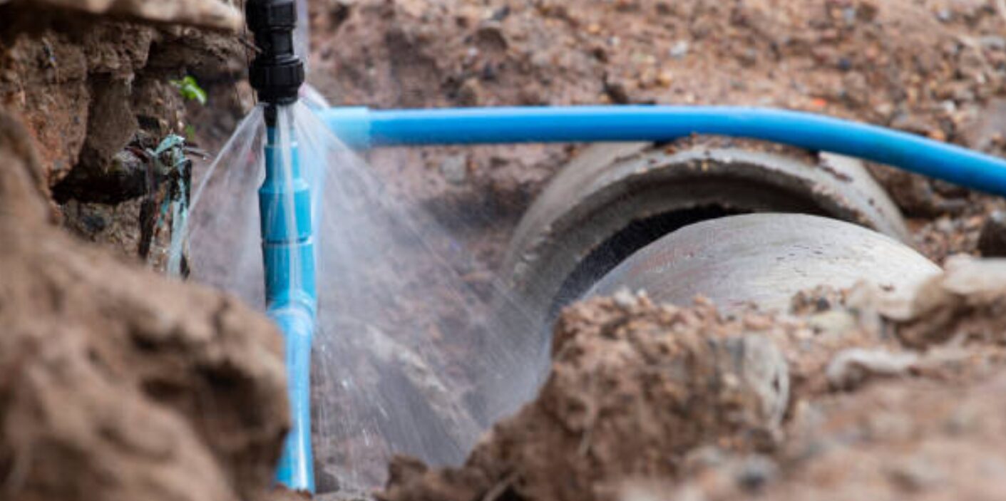 Leaking underground pipe in Knoxville, TN, requiring urgent water line repair Knoxville services to prevent property damage and water waste