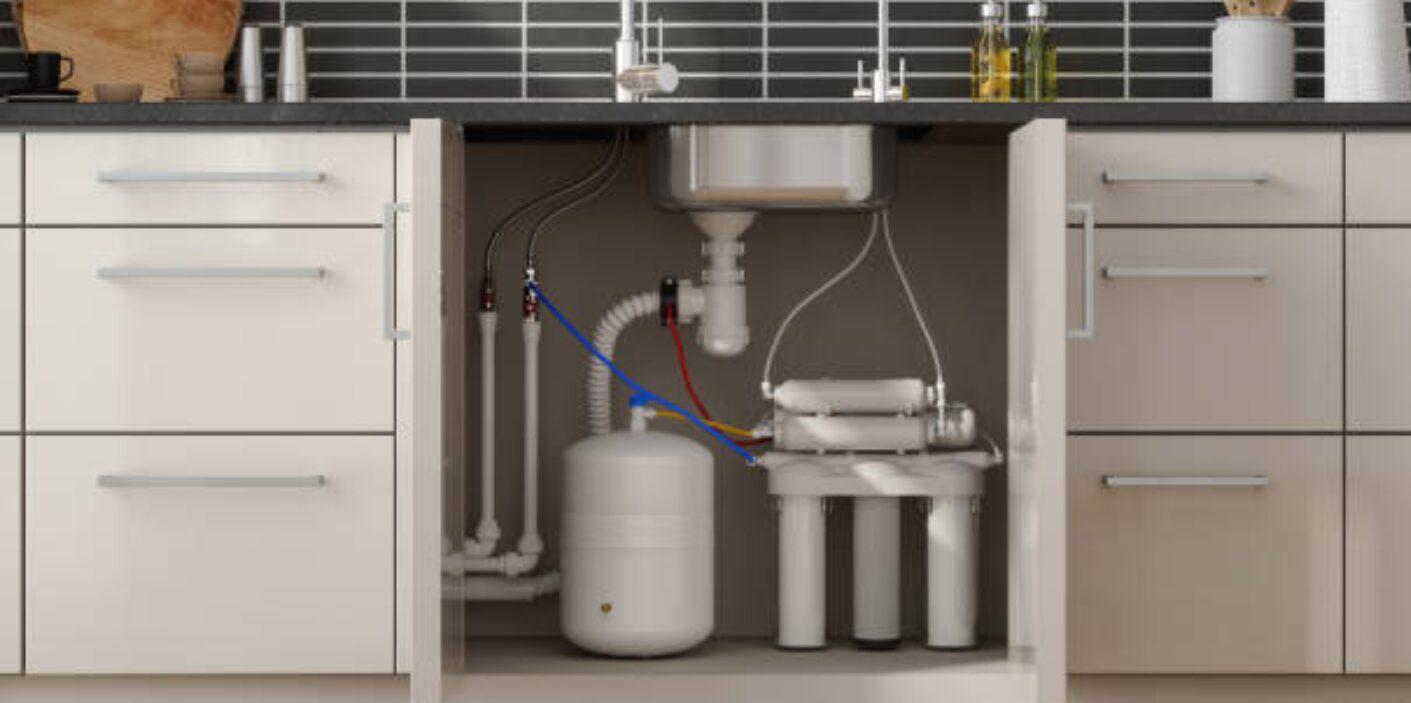 Under-sink reverse osmosis system installed by water filtration experts in Knoxville to improve tap water quality